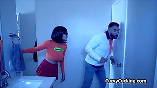 Big titty Velma makes Fred exciting for her twat