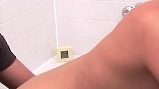 Big ass blonde chubby fucking on the toilet