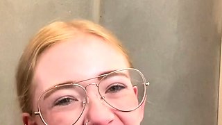 Curly Blonde Teen Records Solo Dildo Masturbation More at