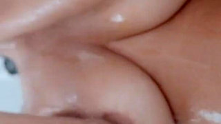 Fuckign Busty Latina on Shower