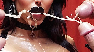BDSM Slave Hard Sex, Curvy Woman with Big Tits Sucking Big Dick, Slave Woman,bdsm