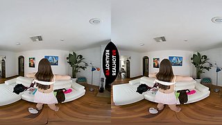 Masturbate To My Teen Tits While I Try On Sexy Cocktail Dresses & Tight Short Shorts - RealHotVR