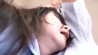 Thirsty Japanese school girl fucked on a crowded bus