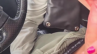 German Blonde Hitchhiker Pick up and Get Risky POV Outdoor Fuck in Car