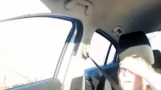 Car Sex With a Busty MILF Caught on Webcam