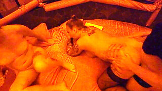 German Pornstar Babe Kira Knight Gets Gangbanged in Swinger Club P1