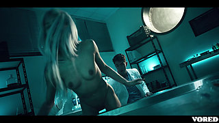Horny Doctor Fucks Lab Partner Before Unbirthing Him