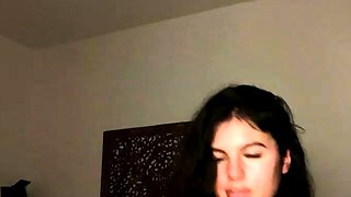Big boob brunette masturbates on webcam