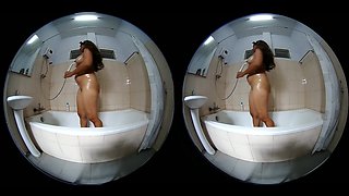 Double Showerhead Masturbation, Pee And Soaping In Bathtub - VRPussyVision