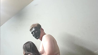 Step Daddy Fucks Black Step Daughter Standing Position Make Her Go on Her Knees Suck Cock and Fuck Her Doggystyle