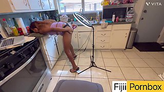 I Walk to My Ebony Step Sister Making Content Live