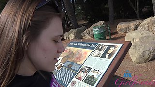 Beautiful woman with glasses Rose Caarter gives great blow job