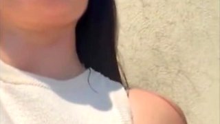 Thrill in a daring public escapade during a break