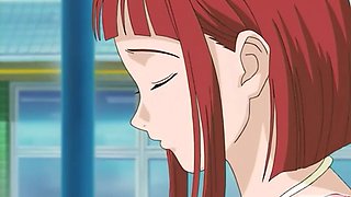 Hentai red-haired teen fucked hard by a dark ugly bus driver