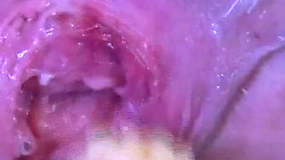 Wide Open Cocked Pussy Mechanically Fucked From Very Close 1