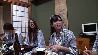 Asian schoolgirl enjoy group sex