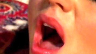 Sexy maid in latex and stockings is fucked by the nasty boss of the house