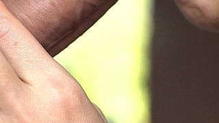 Hot Brunette Beautiful Cocksucker Passion and Slow Blowjob