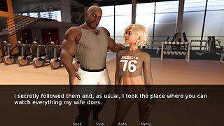 Hot Wife's interracial threesome gym fuck by two muscular man