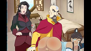 Spanking and blowjob fun with a busty young sub