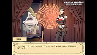 Super horny vampire teen with big tits and a hot ass deepthroating and riding a big cock in Witch Hunter Trainer