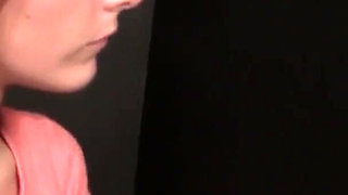 Tweety Valentine sucks a gigantic cock from gloryhole