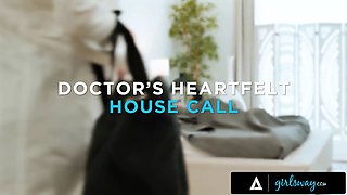 Girlsway - nasty kelsey kane gets excited by Big Tits doctor Little Puck's check