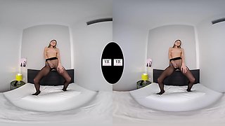Huge Dildo Masturbation; Solo Masturbation Foot Fetish Pantyhose