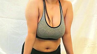 Sit in front of mommy and your stepmom will suck your cock and give you the best fucking in her sports bra