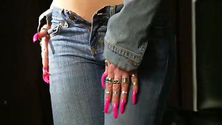 Lengthy nail punishment and cockplay