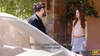 Daddy4k. angry woman with redhair cheats on bf with his hot grandpa