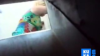 Caught by hidden cam, Spying my mum fingering in toilet