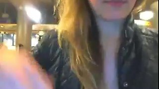 Flashing cafe: Big Tits, Amateur  Public Nudity Porn