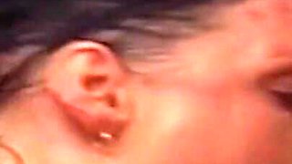 Beautiful natural big boobs pussy fucking threesome in the bathroom