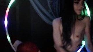 Close up teen foot worship