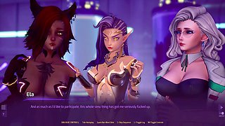 Busty anime characters in a subverse adventure