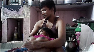 Indian village house wife and housband hot kissing and enjoy movement