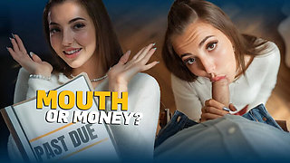 Debt Collector Seduces Cute Czech Brunette for Sloppy Blowjob and Sweet Pussy Fucking