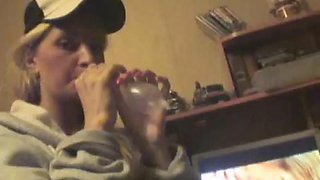 Horny college teen rides hard dick in the dorm
