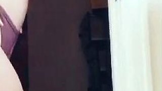 Amateur striptease and Solo masturbation