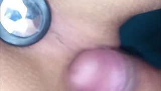 Doggy with Anal Plug, It Comes in Her Anus