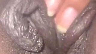 Closeup Rubbing My Fat Wet Big Labia Pussy