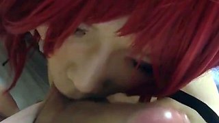 Cosplay Blowjob by Asian Crossdresser