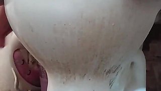 Unfaithful Step Sister with Her Ass Gets Hot Milk From Her Step Brother in the Shower