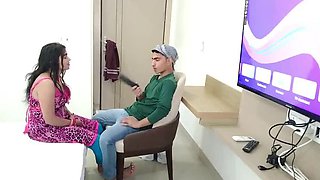 Indian Step Sister Fucked Hard by Brother While Watching TV - Big Tits 18 Year Old
