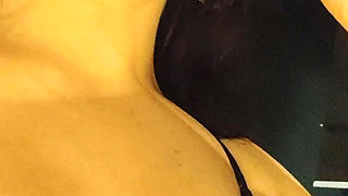 Intense POV: Debora Mendes does oral + inverted riding in black panties with cumshot outside at the motel