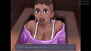 Teacher student hentai, her big tits, ebony teacher