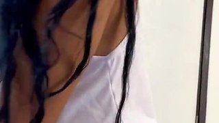 The nurse arrives to fix everything, with her beautiful lips