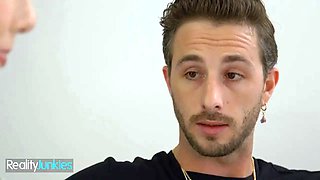 Reality - babysitter Kay Lovely persuaded Lucas Frost to linger using her luscious jugs