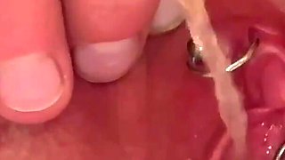 Pee From My Pierced Pussy and with Speculum Plus Stockings